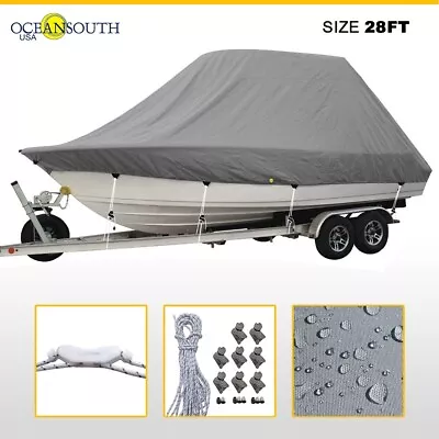 Oceansouth Trailerable Waterproof Cover For T-Top Fishing Boat 27'7  - 28'6  • $349.65
