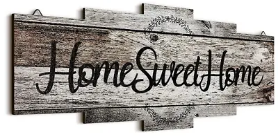 Home Sign Rustic Wood Sweet Wall Decor Large Hanging Wooden Wedding Gray Modern • $17.89