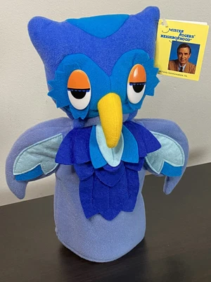 $100 • Buy Vintage NEW W/tag  Mr. Rogers X Owl Hand Puppets 10  Plush Creations 1988 EUC