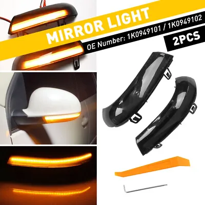 2x Sequential LED Side Mirror Turn Signal Light Blinker For VW Golf 5 Jetta • $21.99