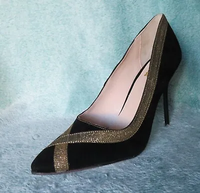 New High Heel Court Black Shoes Size UK 7 Party Evening • £19.99