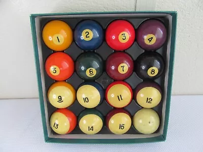 Vintage Aramith Belgian Billiard Pool Balls 2 1/4  Made In Belgium With Box • $75.56