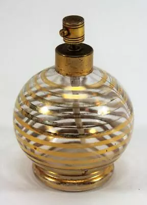 Vintage IRICE Clear W/Gold Accent Perfume Bottle Atomizer Made In Japan W/Tag • $16.95