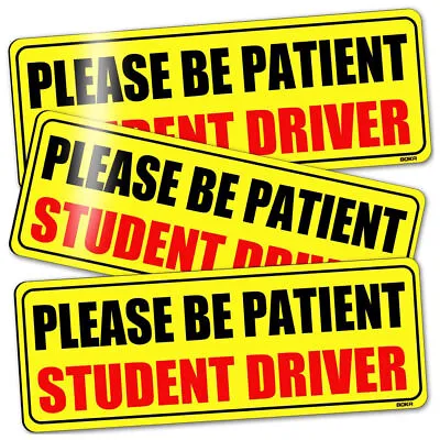 3 Pcs Car Bumper Sticker Decal Student Driver Magnet Car Signs Please Be Patient • $5.99