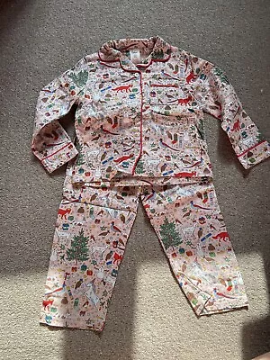 £4.50 • Buy Boden Button Up Christmas Pyjama Set 2-3 Years