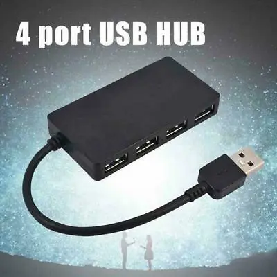 $4.54 • Buy Mini USB 2.0 Hub 4 Ports High Speed Splitter Hub For PC Black Laptop 2021 X9K1