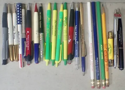 Lot (22) Vtg Advertising Ball Point Pens Pencils Agriculture Farm Auctioneers JD • $17.99
