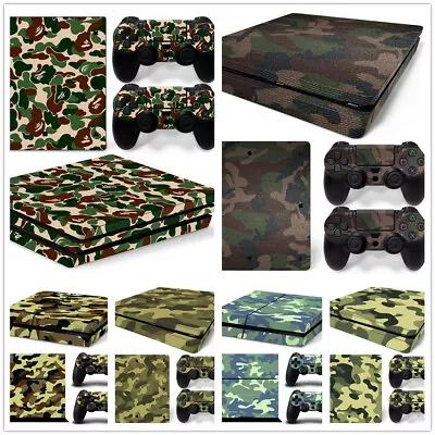 $10.22 • Buy For  PS4 / SLIM /PRO Console Skin Decal Sticker + 2 Controller Skins Camouflage
