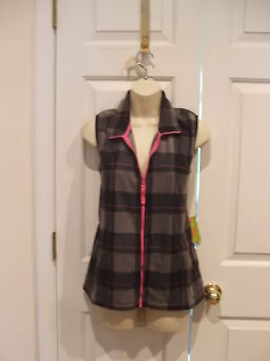 Nwt Made For Life Polar Gray  Plaid Vest Size Petite Large Pl • $17.27