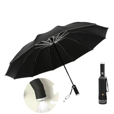 $30.45 • Buy LED Light Umbrella Reverse Automatic Folding Umbrella With Reflective Strips AU