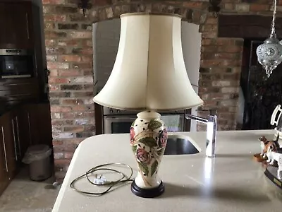 Moorcroft “peony” Pattern Large Lamp With Shade 28 Inches Tall Philip Gibson • $560.05