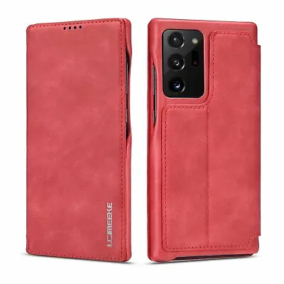 LC.imeeke Wallet Phones Case Flip Leather Stand Card Pocket For IPhone Samsung • £10.79