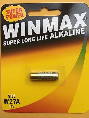 NEW Alkaline Batteries A27 W27A MN27 L828 A27 B-1 V27GA 12V Winmax Super Power • $4.99