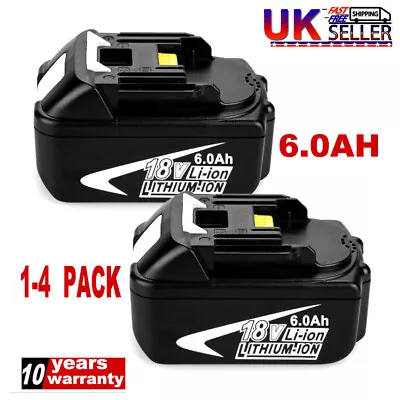 4X For Makita BL1860B 18V 6Ah Li-Ion Battery BL1860 LXT400 BL1850B BL1840 BL1830 • £23.89