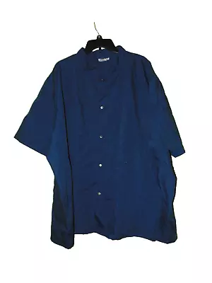 Chefwear Blue Kitchen Jacket Shirt 5X Men New Short Sleeve • $18