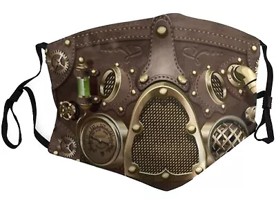 Steampunk Face Mask Pilot Gas Gift Him Her Halloween Birthday Christmas Party • £9.99