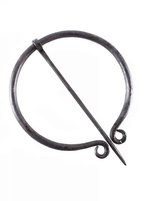 Medieval Ring Brooch Fibula Single Coil Hand Forged Reenactment Costume • £9.99