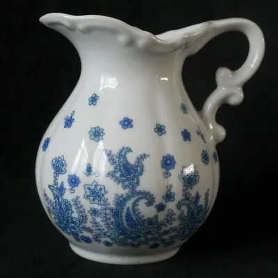 Pretty Hadida Ceramic Blue & White Jug 13.5cm • £4