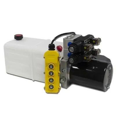 Flowfit 12V DC Double Acting Double Solenoid Hydraulic Power Pack 4.5L Tank ZZ00 • £440.56