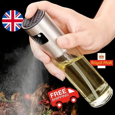 Refilable Olive Oil Sprayer Bottle Oil Pump Spray Dispenser BBQ Baking Cooking • £5.89