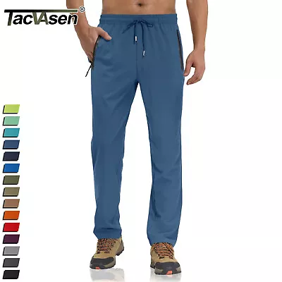 Men's Quick Dry Casual Trousers Lightweight Outdoor Hiking Running Sport Pants • £21.58