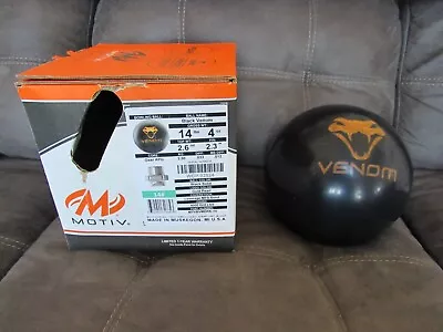 Motiv Black Venom Bowling Ball ~ 14 Lbs ~ New In Box • $125