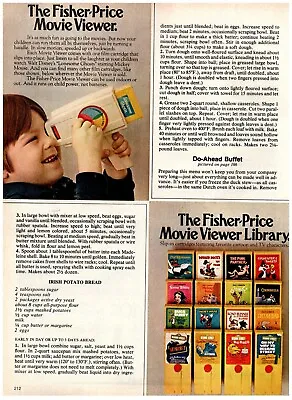 1978 Fisher-Price Print Ad Kids Movie Viewer Library Boy Sesame Street Disney • $11.50