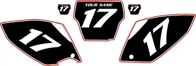 2007 HONDA CRF450 Custom Pre-Printed Backgrounds Black With Red Pro Pinstripe • $43.99