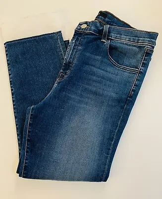 J Brand Denim Ruby High Rise Cropped Jeans Sz 31 - White Gossamer Trim  JB001570 • $19.99