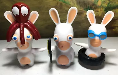 Rabbids Invasion McDonalds Happy Meal Toy Burger King Figure Fast Food Lot Of 3 • $10