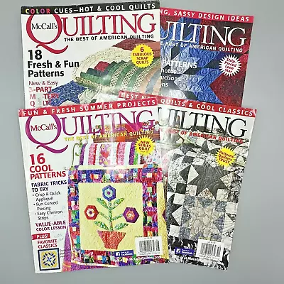 McCall's Quilting Magazine 2012 Lot Of 4 Issues With Pattern Sheets • $15