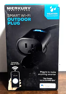 Merkury Innovations Indoor/Outdoor Wi-Fi Smart Plug Requires 2.4GHz Wi-Fi • $15