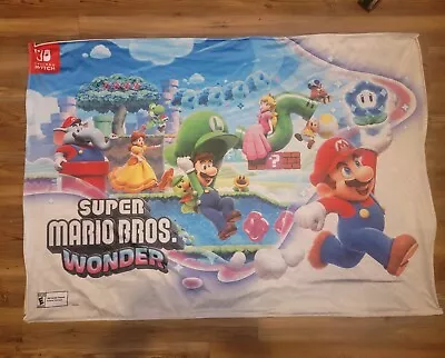 Super Mario Wonder Gamestop Promo Cloth/Fabric Display *READ DESCRIPTION* • $55