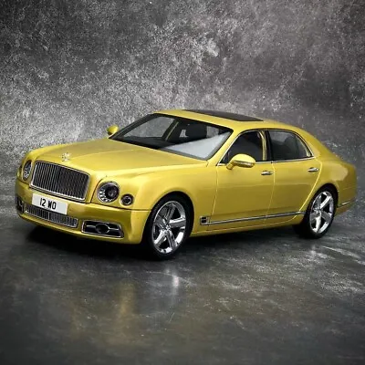 Almost Real 1/18 Diecast Bentley Mulsanne Speed 2017 Car Model Gold Color 830101 • $199