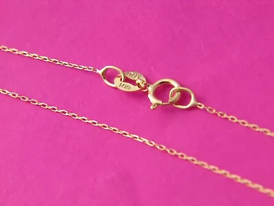 Solid 14k Gold Cable Chain  1mm And 1.7mm  Real Gold Wholesale Prices • $49.99