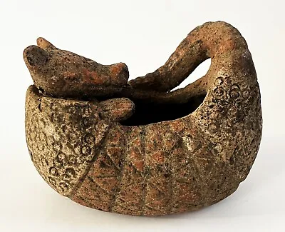 Mexican Ceramic Clay Armadillo Sculpture Bowl Planter Colima Pre-colombian Style • $69.99