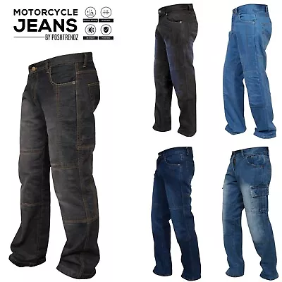 Men Aramid Protective Lining Motorbike Pants Reinforced Armored Motorcycle Jeans • $54.29