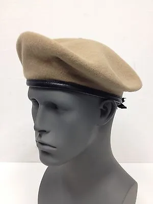 NEW US Military Issue Inspection Ready Tan Wool Beret SIZE 6 3/4 DSCP SMALL • $8.99