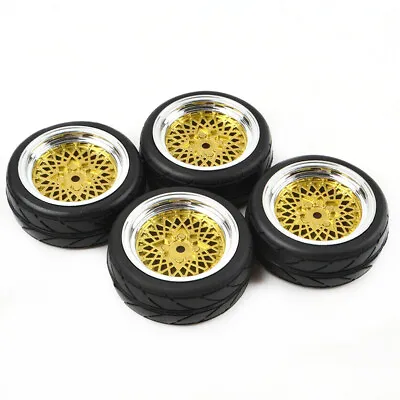 $19.99 • Buy 4pcs Rubber On Road Car Wheels Tires 12mm Hex For 1/10 RC Car HPI HSP Upgrades