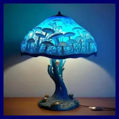 Blue Table Mushroom Lamp • $21