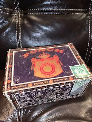 $19.99 • Buy Vintage Punch Empty Wooden Cigar Box Made In Honduras Collectible Smoke A1