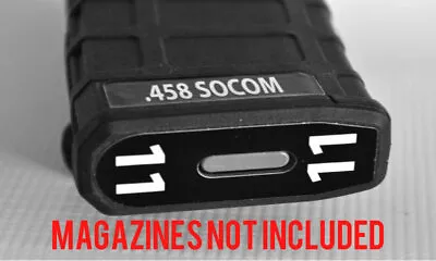 .458 SOCOM MAG STICKERS Fits MAGPUL PMAG 30 GEN M3 MAGS WHITE NUMBERS 7-12 • $11.50