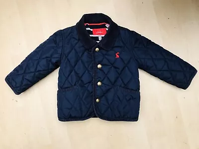 Joules Age 6-9 Months Quilted Jacket/Coat Navy Blue • £8.99