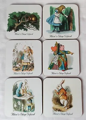 Six Alice In Wonderland Melamine Board Coasters. Alices Shop Oxford. New Seconds • £12.99