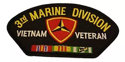 Usmc Third 3rd Marine Division Mardiv Vietnam Veteran Patch W/ Campaign Ribbons • $9.99