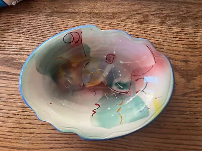 $9.99 • Buy Studio Pottery Dish Abstract Design Madeline Kaczmarczyk, Signed