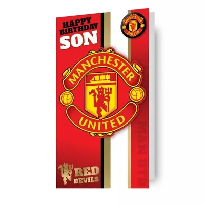 Manchester United FC Son Birthday Card Man City FC Official Product • £2.80