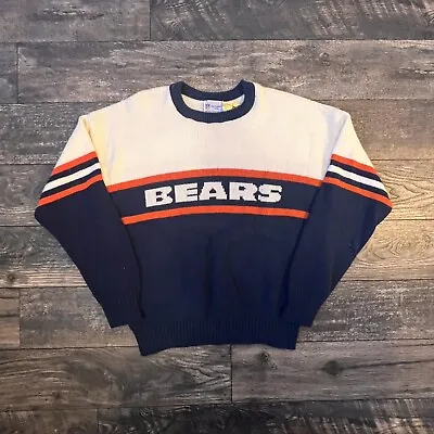 Chicago Bears Vintage Sweater Mens XL Blue Cliff Engle Football Mike Ditka • $124.95