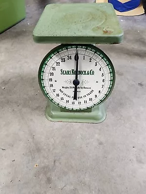 Vintage Sears Roebuck 1906 Kitchen Farm Barn Scale Green Painted Metal Antique • $10