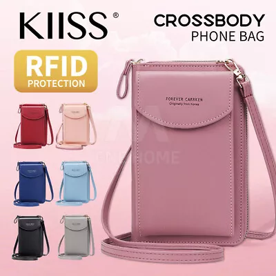 $14.67 • Buy Women Pouch Bag Mobile Phone Bag PU Leather Crossbody Purse Wallet Shoulder Bag